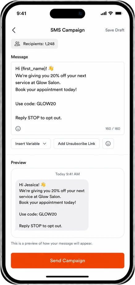 SMS campaign — Clyrke
